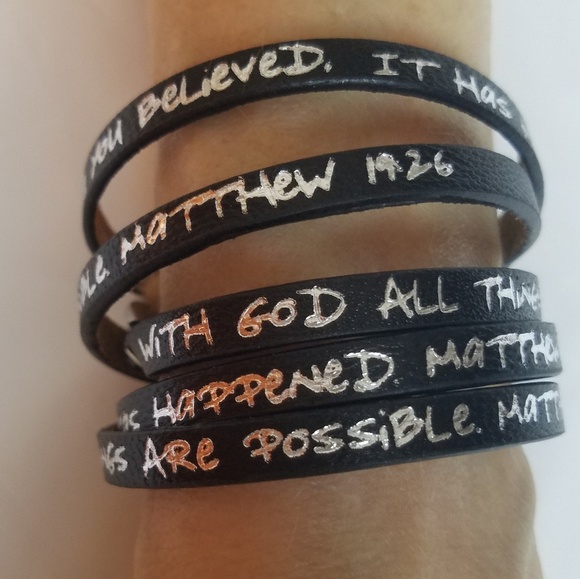 Jewelry - Faith Leather Wrap Bracelet